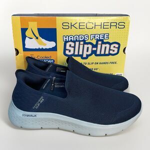 Skechers Mens Slip-ins Go Walk Flex Sz 10 WW 216491WW Navy Blue Walking Sneaker